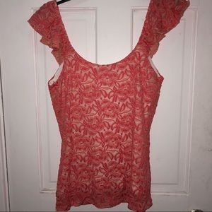 Guess Coral Lace Tank Top 🌷